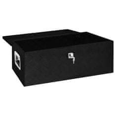 Vidaxl Škatla za shranjevanje Črna 90x47x33,5 cm aluminij