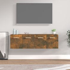 Vidaxl Stenska omarica 2 kosa dimljeni hrast 60x36,5x35 cm inžen. les