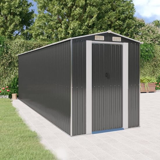 Vidaxl Vrtna lopa antracitna 192x606x223 cm pocinkano jeklo