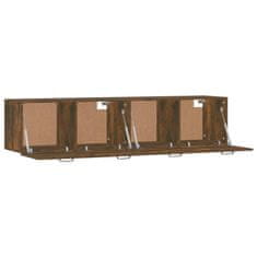 Vidaxl Stenska omarica 2 kosa dimljeni hrast 60x36,5x35 cm inžen. les