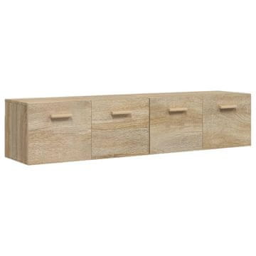 Vidaxl Stenska omarica 2 kosa sonoma hrast 80x35x36,5cm inženirski les
