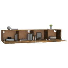 Vidaxl Stenska omarica 2 kosa dimljeni hrast 100x36,5x35 cm inžen. les