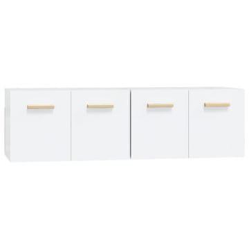 Vidaxl Stenska omarica 2 kosa bela 60x36,5x35 cm inžen. les