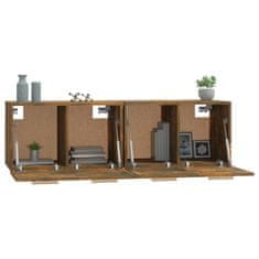 Vidaxl Stenska omarica 2 kosa dimljeni hrast 60x36,5x35 cm inžen. les