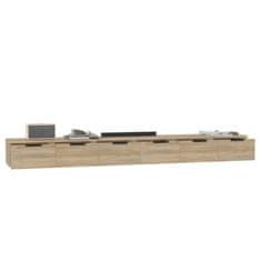 Vidaxl Stenska omarica 2 kosa sonoma hrast 102x30x20 cm inženirski les