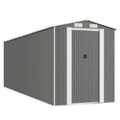 Vidaxl Vrtna lopa svetlo siva 192x606x223 cm pocinkano jeklo