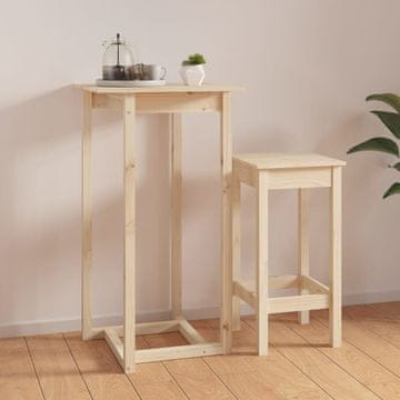 Vidaxl vidaXL Barska miza, 60x60x110 cm, masivni borov les