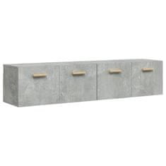 Vidaxl Stenska omarica 2 kosa betonsko siva 80x35x36,5 cm inž. les