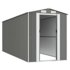 Vidaxl Vrtna lopa svetlo siva 192x523x223 cm pocinkano jeklo