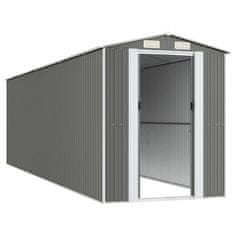 Vidaxl Vrtna lopa svetlo siva 192x689x223 cm pocinkano jeklo