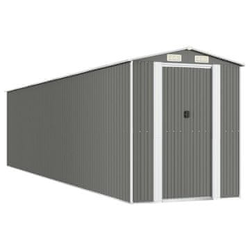 Vidaxl Vrtna lopa svetlo siva 192x855x223 cm pocinkano jeklo