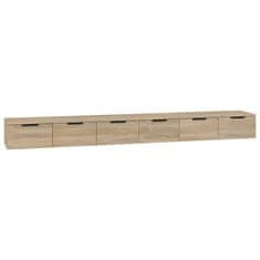 Vidaxl Stenska omarica 2 kosa sonoma hrast 102x30x20 cm inženirski les