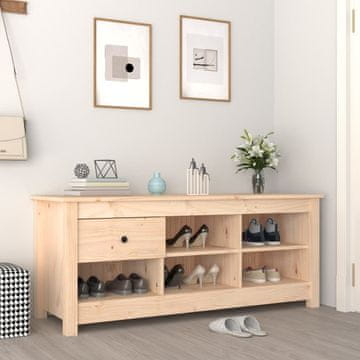 Vidaxl vidaXL Omarica za čevlje 110x38x45,5 cm masivna borovina