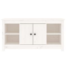 Vidaxl TV omarica bela 103x36,5x52 cm trdna borovina
