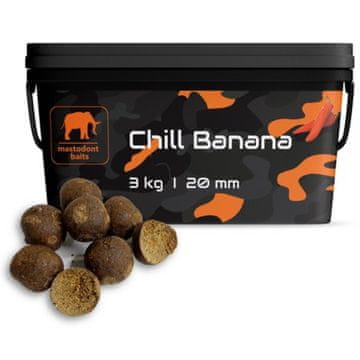 Mastodont Baits Mastodon Baits Boilies Chill Banana 3 kg 24 mm
