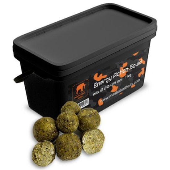 Mastodont Baits Mastodont Vabe Boilie energy action Squid mix 1 kg 20/24 mm