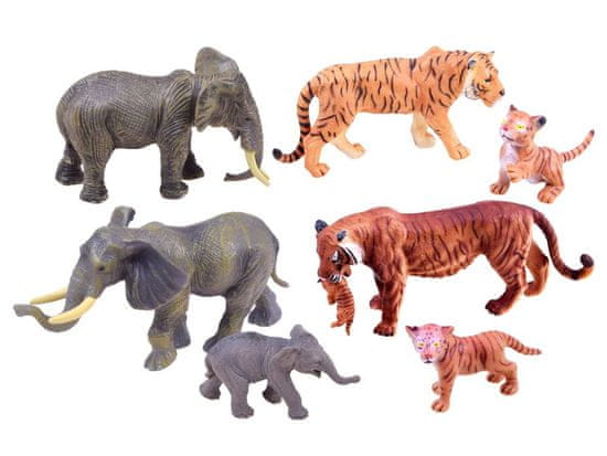 JOKOMISIADA Safari živali set figurice slon tiger ZA2987