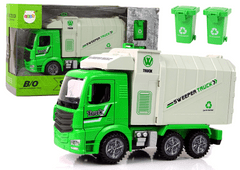 shumee Smetarski tovornjak Zeleni premični zabojnik svetleča kolesa