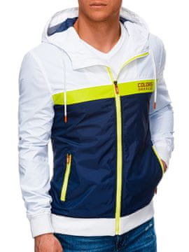 OMBRE Moška prehodna jakna Firenze bela-navy