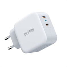 Choetech hitri polnilec 2x USB Type C Power Delivery 40W 3A bela (PD6009-EU)