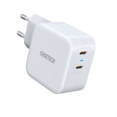 Choetech hitri polnilec 2x USB Type C Power Delivery 40W 3A bela (PD6009-EU)