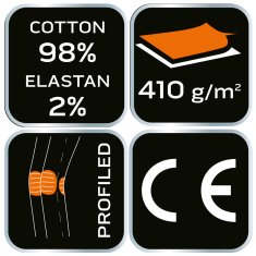 Delovne hlače DENIM s 5 žepi, velikost XXL