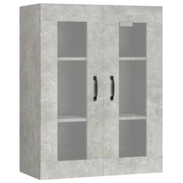 Vidaxl Viseča stenska omarica betonsko siva 69,5x34x90 cm