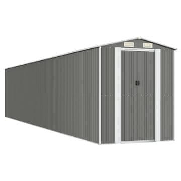 Vidaxl Vrtna lopa svetlo siva 192x1021x223 cm pocinkano jeklo