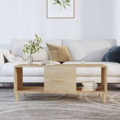 Vidaxl Klubska mizica sonoma hrast 102x50x40 cm inženirski les