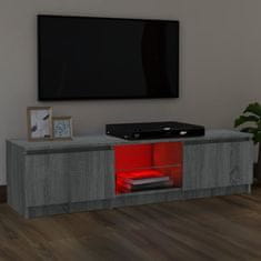 Vidaxl TV omarica z LED lučkami siva sonoma 120x30x35,5 cm