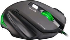 C-Tech Akantha gaming miška (GM-01G), gaming, zelena osvetlitev, 2400DPI, USB