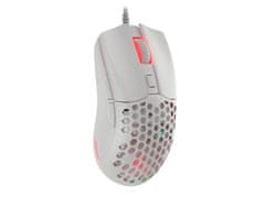 Genesis Gaming optična miška KRYPTON 750/RGB/8000 DPI/Obročki/Optični/Wireless USB/White