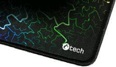 C-Tech Gaming podloga za miško ANTHEA ARC, barvna, za igranje iger, 320x270x4mm, zašiti robovi