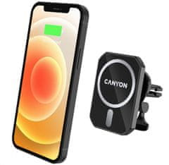 Canyon MagSafe CM-15 avtomobilski nosilec za telefon iPhone12/13, magnetni, brezžično polnjenje 15 W, USB-C