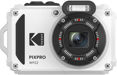 Sodoben kompaktni digitalni fotoaparat kodak wpz2 liion video hd načini fotografiranja 16mpx fotografije zaznavanje obrazov zmanjševanje rdečih oči vodoodporen