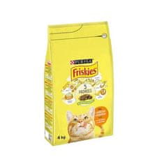 Friskies 4kg hrana za mačke s piščancem in dodano zelenjavo