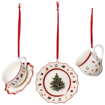 Villeroy & Boch Komplet božičnih okraskov TOY'S DELIGHT DECORATION Posoda 3 kos
