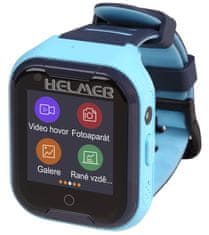 Helmer Otroška ura LK 709 z GPS lokatorjem/točko. zaslon/ 4G/ IP67/ nano SIM/ video klic/ fotografija/ Android in iOS/ modra