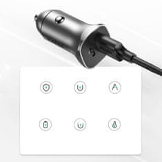 Ugreen Avtomobilski polnilnik USB-C USB 24 W Power Delivery Quick Charge siv