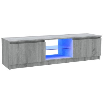 Vidaxl TV omarica z LED lučkami siva sonoma 120x30x36 cm
