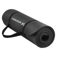 slomart Gymnastic Yoga Premium protidrsna podloga za vadbo 10mm + ovitek, črna