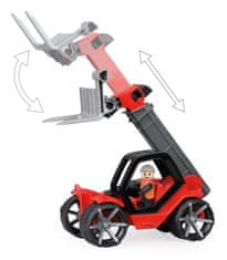 LENA Car Truxx 2 teleskopski nakladalnik iz plastike 33cm s figuro 24m+