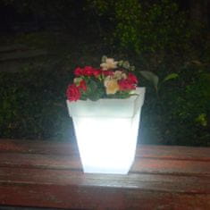 Bezdoteku LED solarno osvetljen cvetlični lonec kvadratni hladno bela, iPRO, 1W, hladno bela