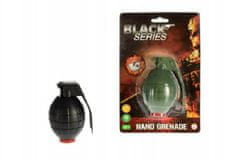 Plastična ročna granata 10 cm na baterije z zvokom in svetlobo - mešanica barv