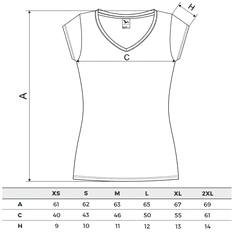 Malfini Ženska majica slim fit z izrezom V, črna, XS