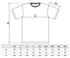 Malfini Uniseks majica z večjo težo, črna, 5XL