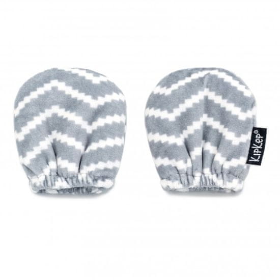 KipKep Otroške rokavice proti praskam MITTENS Silver Grey