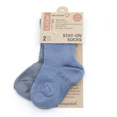 KipKep Otroške nogavice Stay-on-Socks 0-6m 2 para Denim Blue