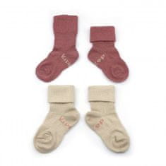KipKep Otroške nogavice Stay-on-Sock 6-12m 2 para Dusty Clay