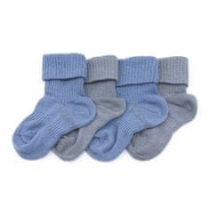 KipKep Otroške nogavice Stay-on-Sock 6-12m 2 para Denim Blue